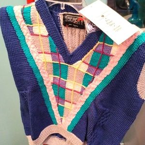 Berek Pima cotton hand knitted vest NWT